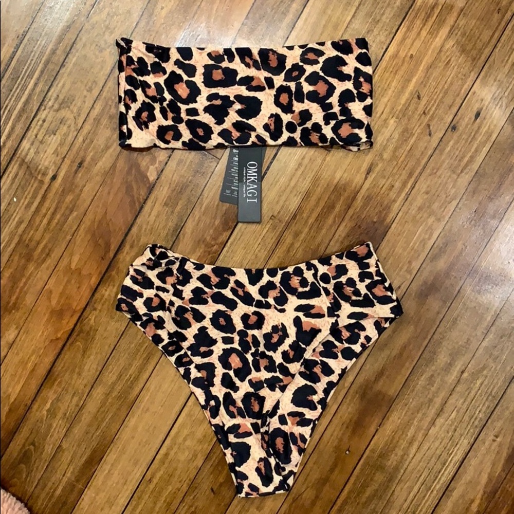 High waisted cheetah bikini